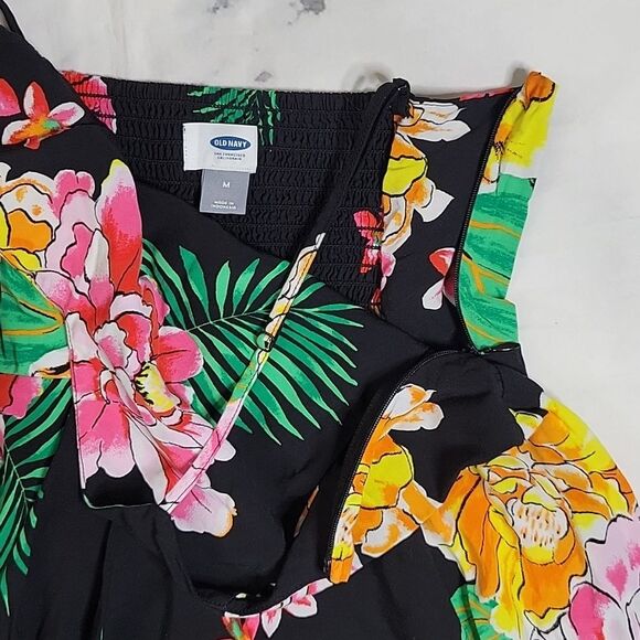 Old Navy Black Floral Dress - Picture 2 of 4